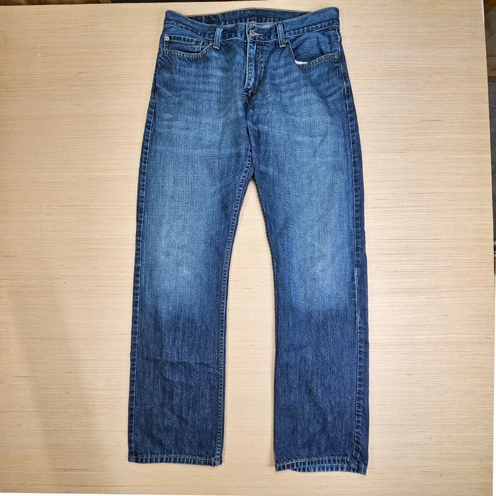 Y2K Levi's 514 Slim Straight Jeans Mens 34x34 Blue Denim Cotton Casual‎ Classic